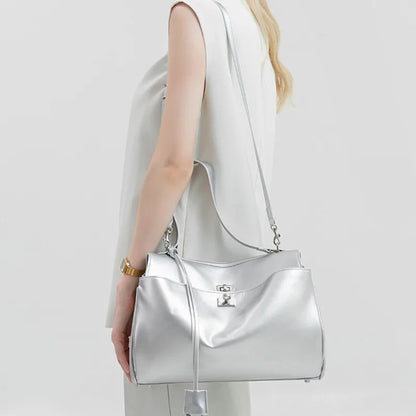 Luxury Fashion Leather Women's Tote Bag Lazy Bag Rodeo Briefcase Handbag Underarm Bags Large Capacity Crossbody Shoulder Bag