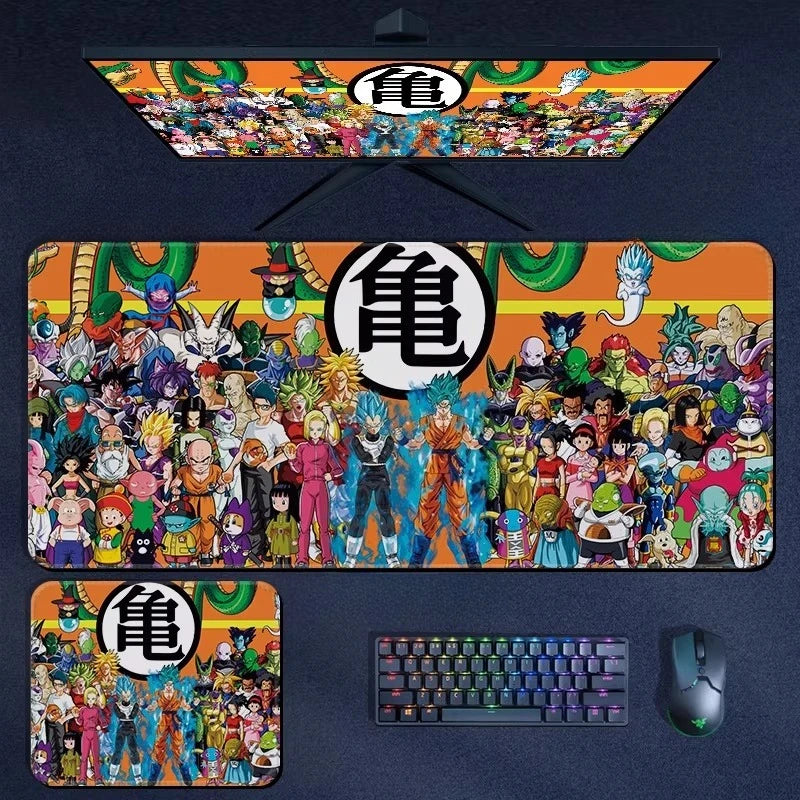 High Quality Print Dragon Ball Leather Mouse Pad Oversized Japanese Anime Nostalgic Son Goku Desk Mat Keyboard Pad Notebook Pad