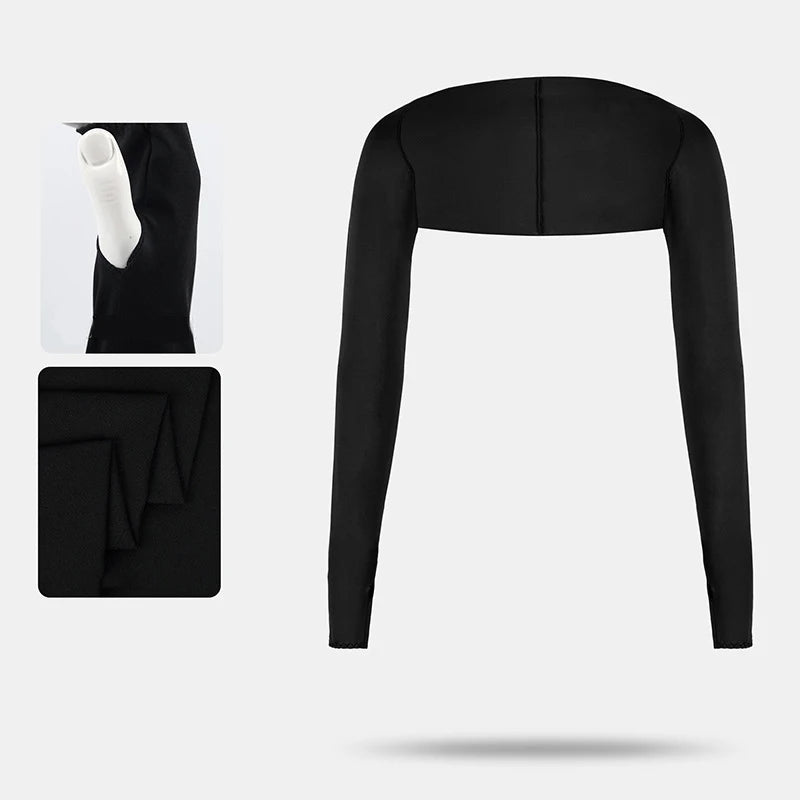 UV Protection Shrug Cooling Cycling Shawl Sun Cover Golf Stretch Breathable Casual Wear Summer Thumb Hole Driving Arm Sleeve
