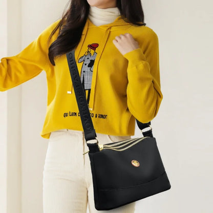 High Quality Women's Waterproof Nylon Multilayer Crossbody Bag Ladies Large Capacity Handbag Purse Female Shoulder Bags 3 Layers