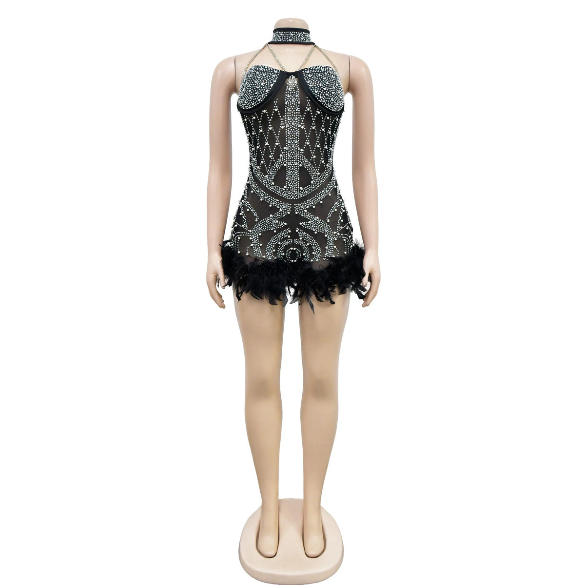 Playsuits Women Sling Sexy One Piece Strapless Feather Bodycon Overalls Short Pants Party Club Rompers Sleeveless Y2k Jumpsuit