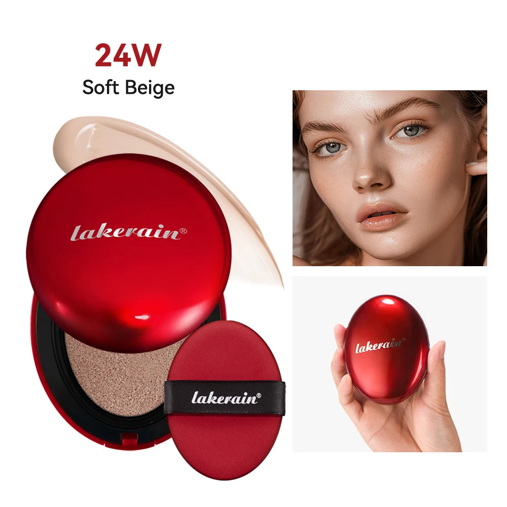 Dewy Glow Cream Cushion Foundation Hydrating 24H Long Lasting Moisturizer Natural Light Coverage Radiant Skin Finish Daily Portable Face Makeup Cosmetic