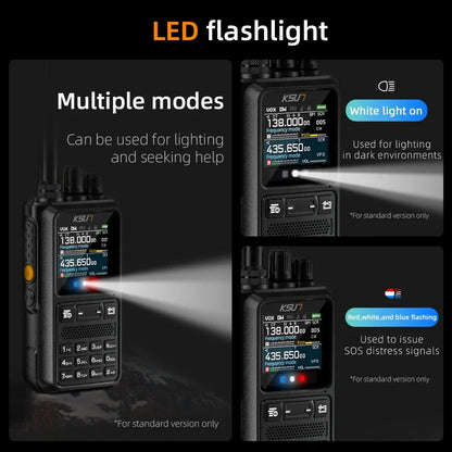 Walkie Talkie Long Range 10W Handheld Talkie-walkie Dual Band HAM Radio APP Programming 2 way Radio KSUN UV110 V.008 Newest