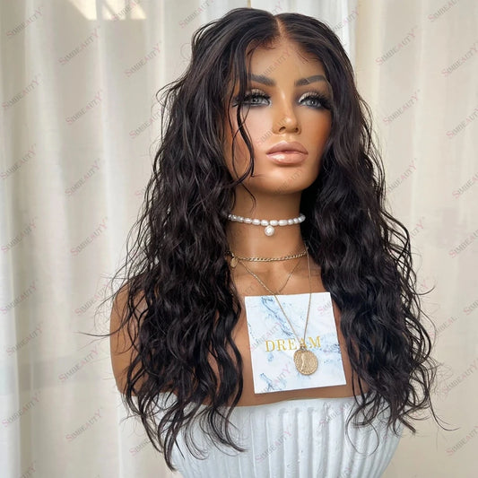 Natural Loose Curl Raw Indian Human Hair 13x6 Lace Front Wigs for Women Natural Hairline Glueless 5x5 HD Lace Closure Wigs