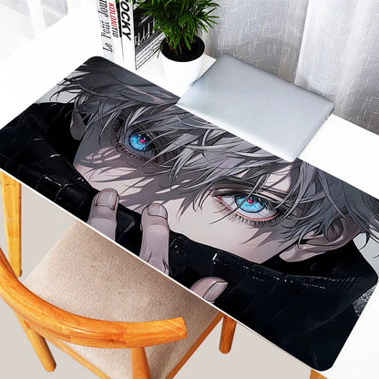Mouse Pad Laptop Purple Japan Anime Gojo Mousepad XXL Non Slip Keyboard Rug PC J-jujutsu K-kaisen Extended Desk Mat For Boy Gift