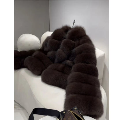 Fox Fur Coat Real Women'S New Fashion Furry And Skin Clothing Natural New In Coats & Jackets