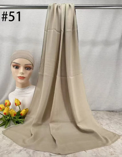 Mini Modal Hijab with Undercap Set Basic Stretchy Pullover Headscarf Thin Breathable Sunscreen Head Wrap Hijabs Scarf 165*50cm