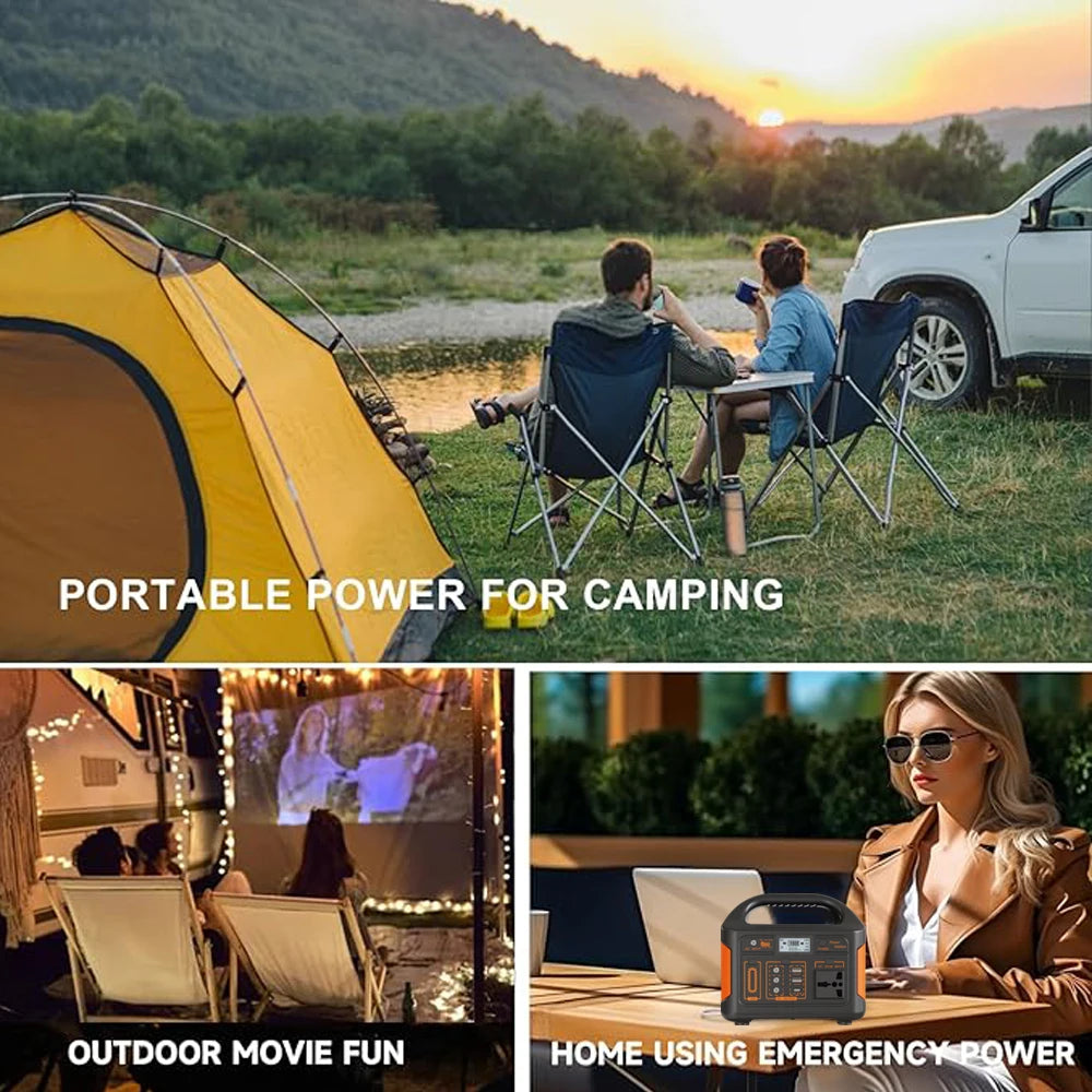 Gaiaray 500W 300W Portable Power Station 460.8Wh LiFePO4 Battery Charging Station 110V Solar Generator Emergency Power Bank for Camping Travel