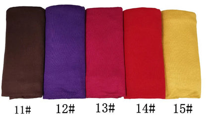 Ramadan Modal Cotton Jersey Hijabs For Woman Long Muslim Shawl Plain Soft Turban Niqab Head Wraps Scarf Women Hijab