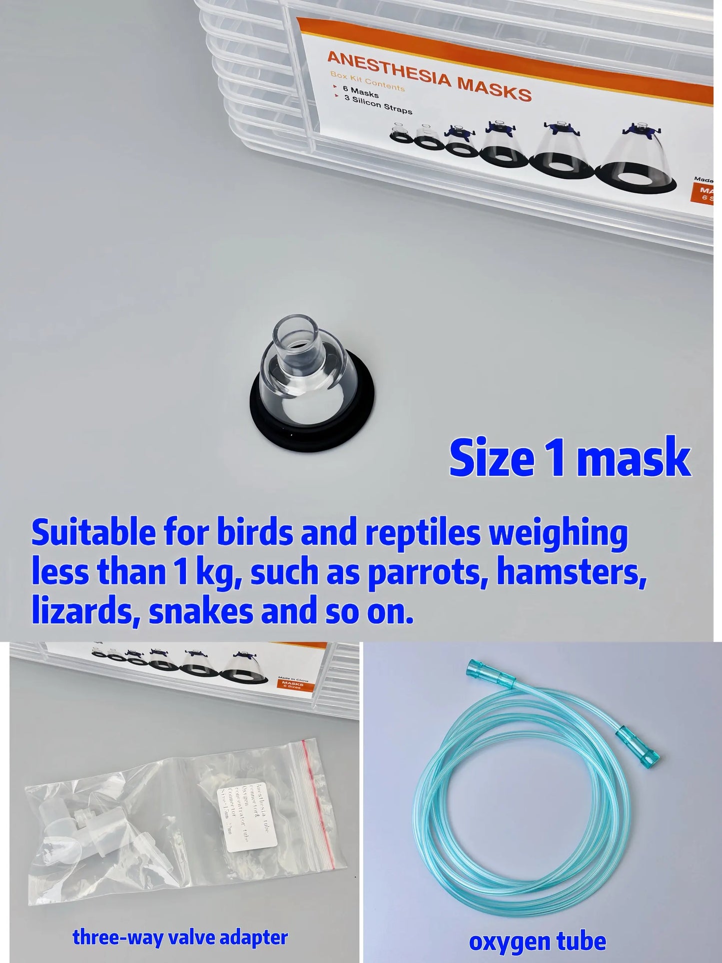 Animal anesthesia oxygen mask, universal nebulization oxygen mask for dogs and cats, animal anesthesia respiratory mask