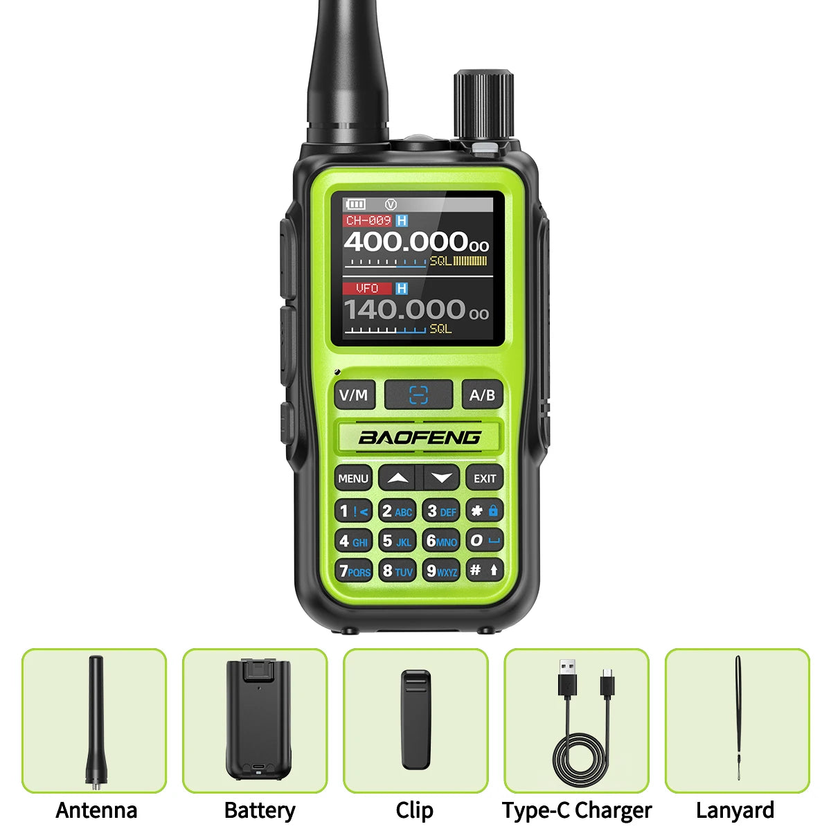 1/2PCS BAOFENG UV-5R Mini Walkie Talkie Dual PTT Wireless Bluetooth Programming Multi-Band Type-C Charge Long Range Ham Radio