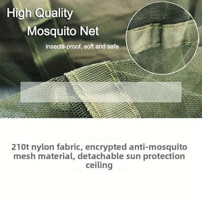 New Arrival Outdoor Double Hammock with Anti-flip Design, Automatic Speed Open Swing, Mosquito Net, Sunshade Canopy