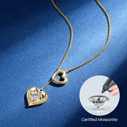 OXTAO Original Moissanite Heart Shaped Necklace Women's Necklace 925 silver Sparkling Lab Diamond Valentine's Day Jewelry Gift