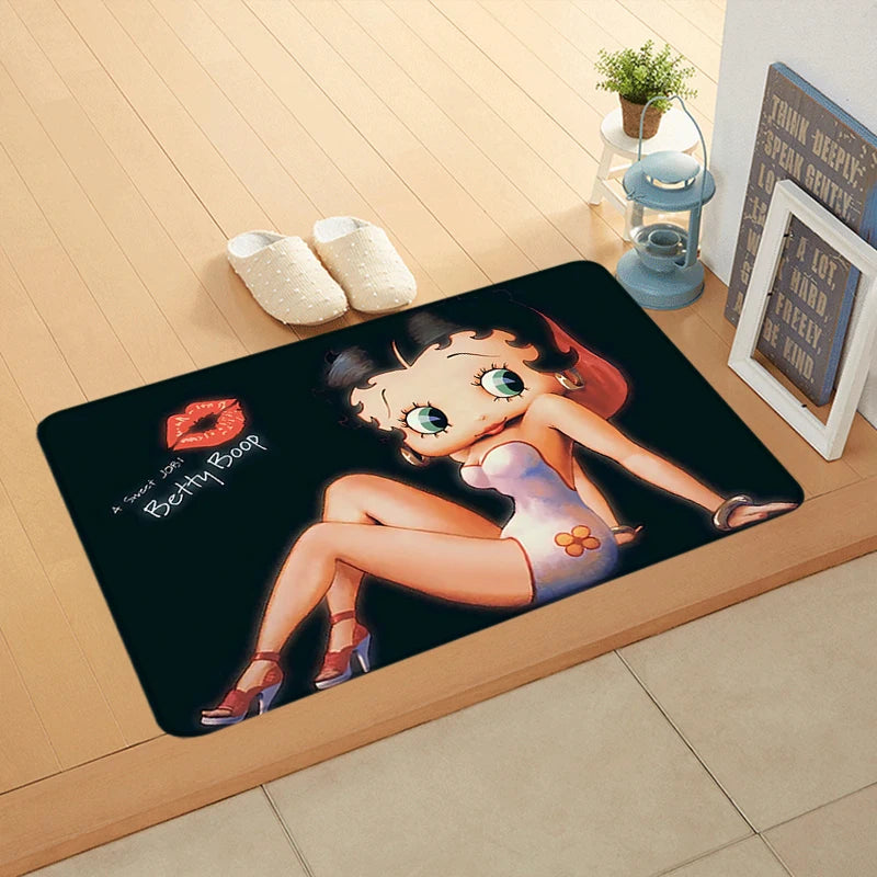 House Entrance Doormat Bettys Boops Hallway Carpet Living Room Rugs Foot Carpets Bathroom Rug Floor Mats Non-slip Home Decor