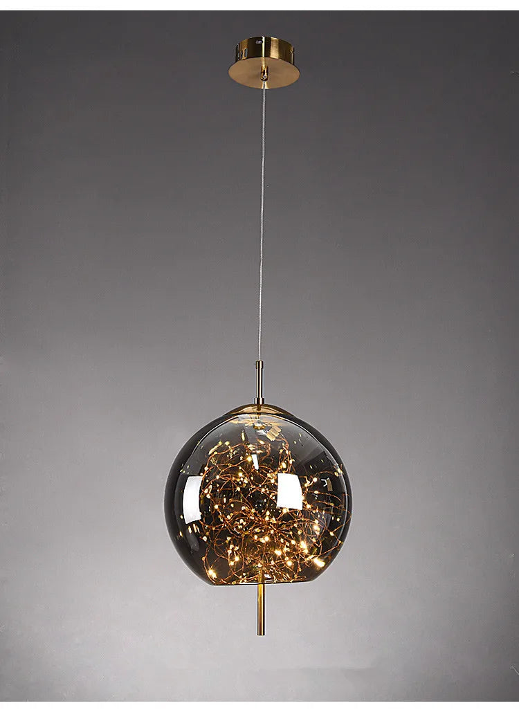 Modern Led Pendant Lamp Glass Ceiling Hanging Lights Fixture Luminaire Chandeliers Lustres Suspension Luminaire Bedroom Decor