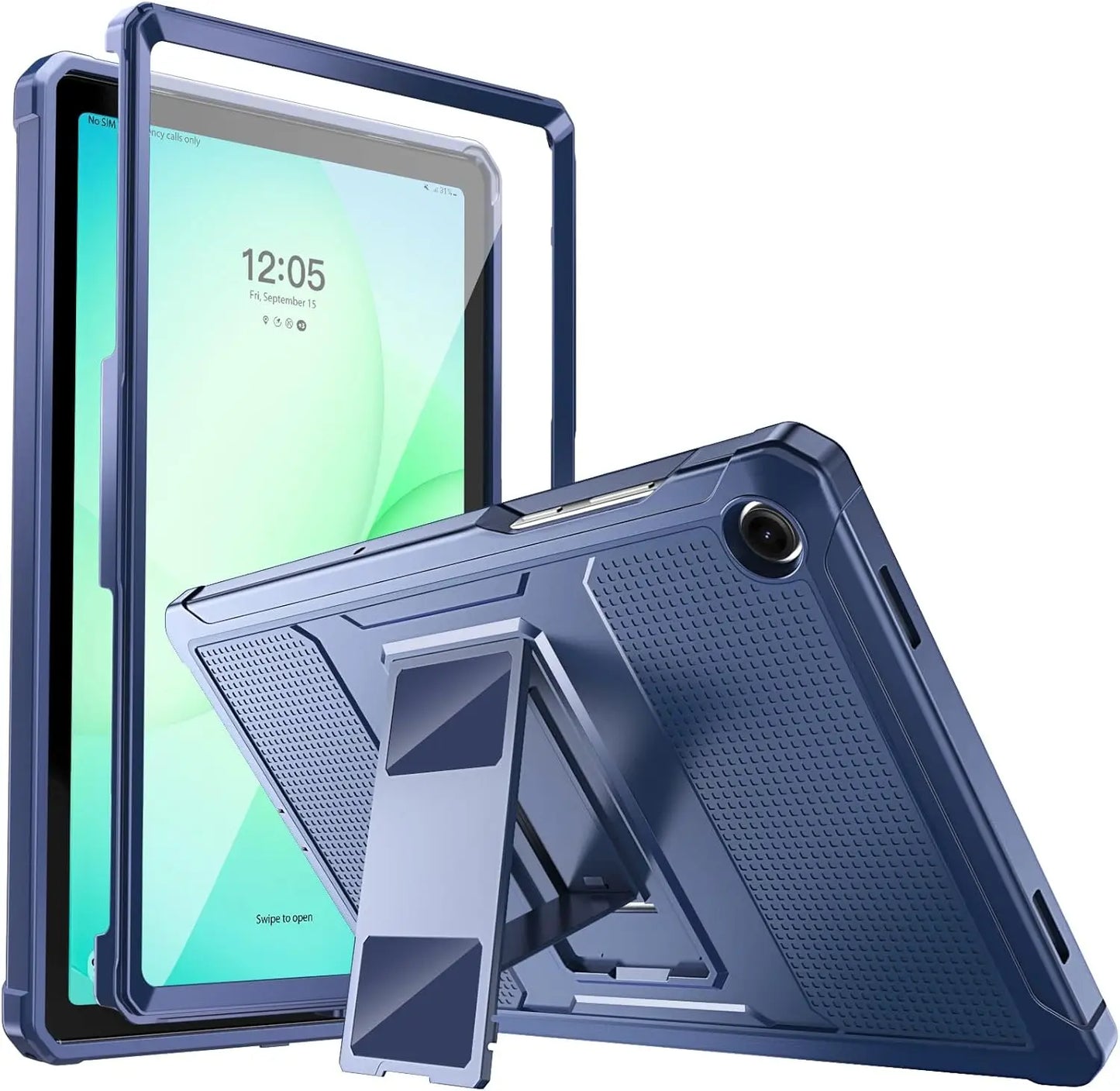 MoKo Case For Galaxy Tab A11 Plus 2025/Tab A9+ 11" 2023,Shockproof Full Body Rugged Stand Back Cover Built-in Screen Protector
