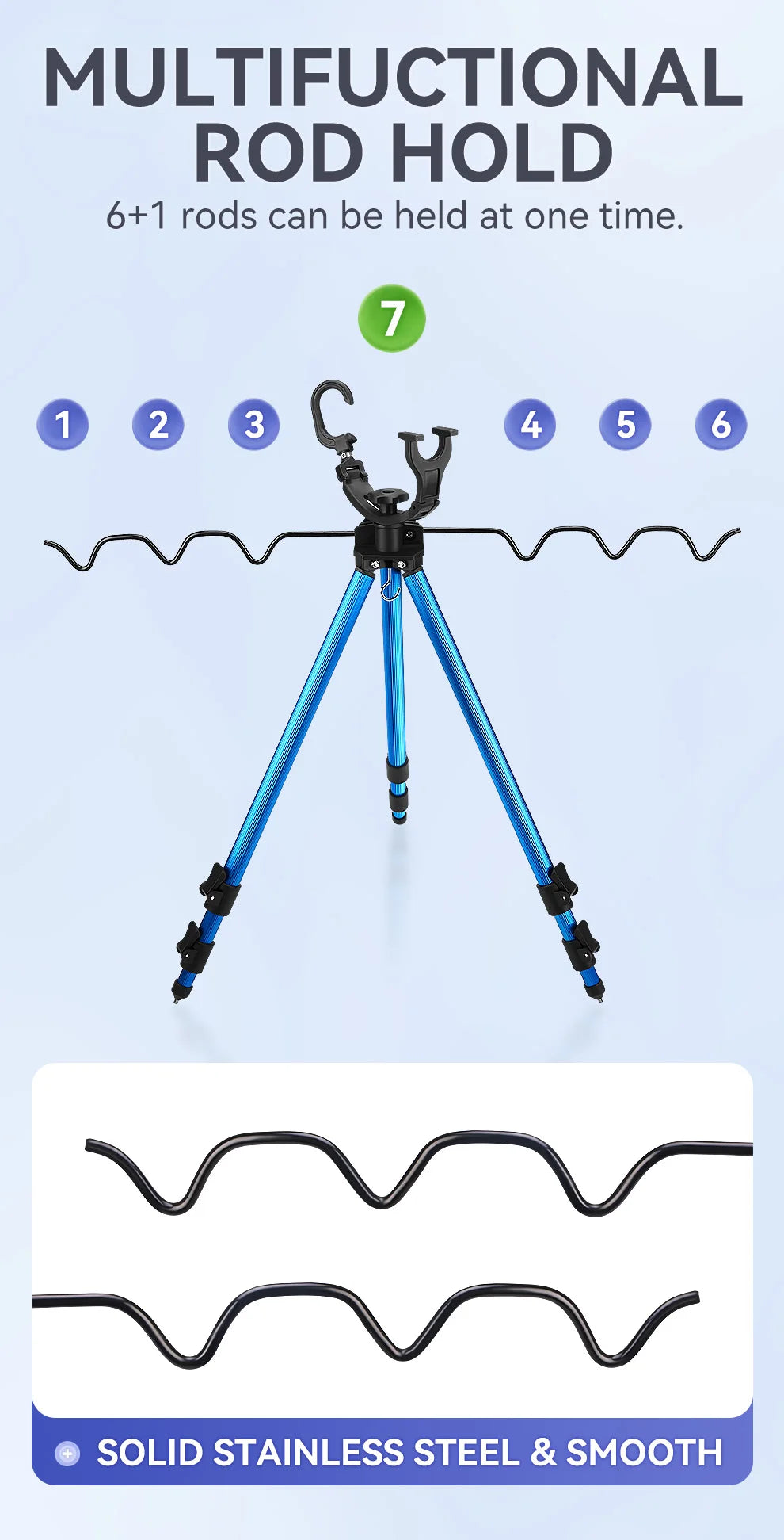 WEIHE 1pcs C# Fishing Rod Holder Telescopic Fishing Rod Bracket
