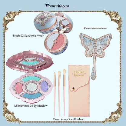Flower Knows Makeup Set Box Full Swan Bear Garden Collection Embossed Blush Shine Lipstick Kit Foundation  All in Maquiagem Kit