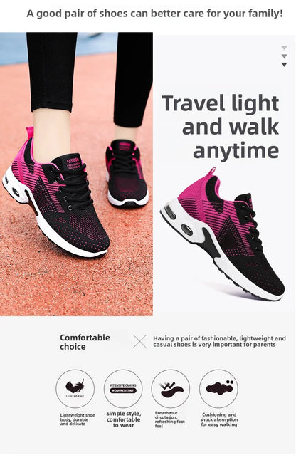 Women Platform Casual Sneakers Shoes Mesh Breathable Running Shoes Chunky Summer Sports Tenis Shoes 2025 Luxury Vulcanize Shoes