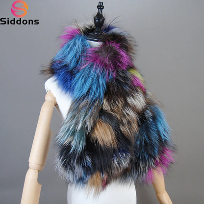 Hot Sale Women Winter Warm Natural Fox Fur Scarf Ring Knit Real Fox Fur Lady Fashion Neckerchief Scarves Women Real Fur Bandana
