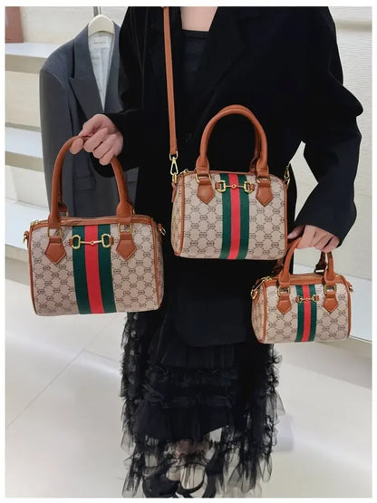 High-end Leather Diaper Bag for Ladies Vintage Fashionable Simple Commuter Backpack Business Mens Womens