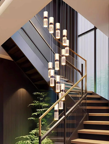 Modern home decoration crystal chandelier, stair Pendant lamp, living room Pendant lights, interior lighting