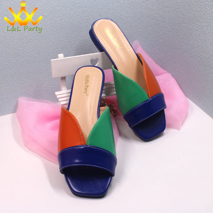 2024 Summer New Fashion Italian Women Shoes and Bag Set in Dark Purple Color Mature Style Comfortable Heels for Wedding