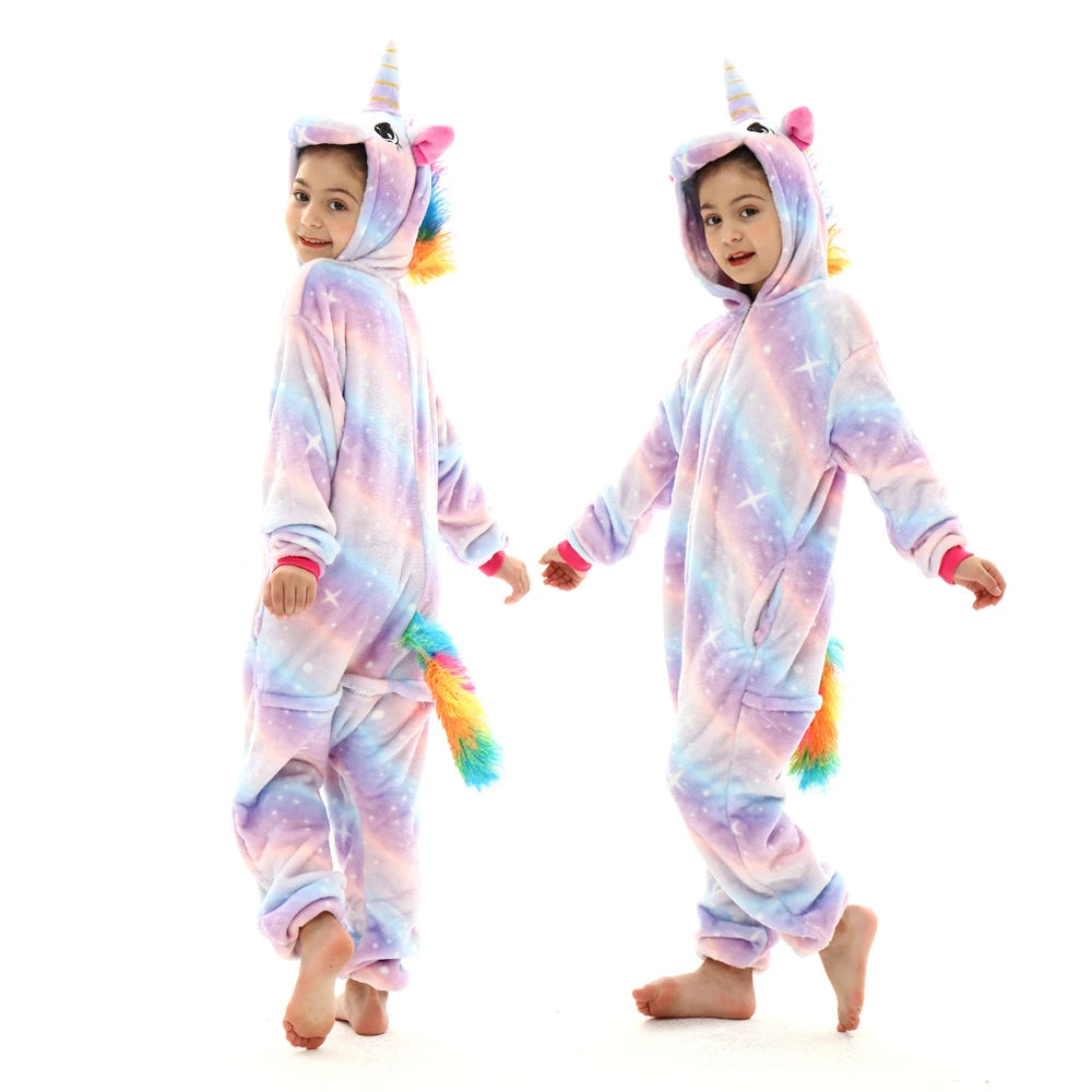 Adults Animal Cosplay Pajamas Flannel Onesies Costume Jumpsuit Pajamas Hooded Sleepwear Halloween One Piece for Performing
