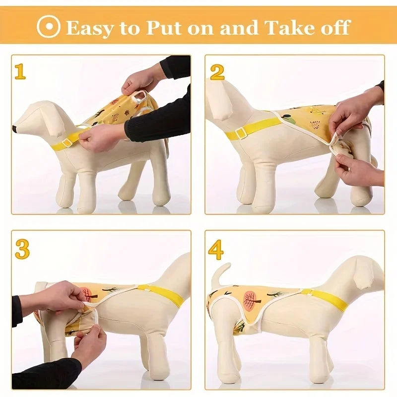 Adjustable French Bulldog Pet Shoulder Strap Physiological Pants Washable Female Dog Underwear Safety Trousers Mascotas Shorts
