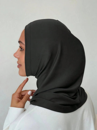 Soft Elasticity Modal Pull on Hijab Muslim Full Cover Neck Instant Hijab Islam Ready to Wear Hijab Scarf HeadWrap Ramadan Prayer