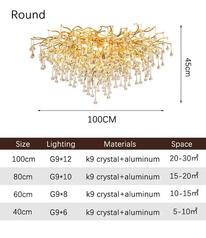 Rectangle Luxury Gold Crystal Chandelier For Dining Living Room Lobby Kitchen Table Modern Lurxy Gold Crystal Celling Chandelier