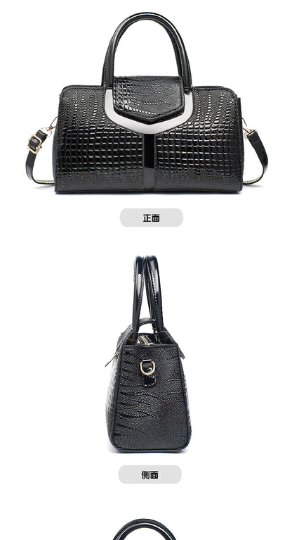 2025 Fashion New Crocodile Pattern Handbag Women'S Large Capacity Shoulder Bag Classic Retro Crossbody Bag Commuter Tote Bag
