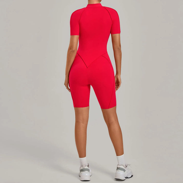 Women's Winter Yoga Jumpsuits Sports Fitness Hip-Lifting Slimming One-piece Zipper Long-Sleeved Outdoor Gym Workout Bodysuits