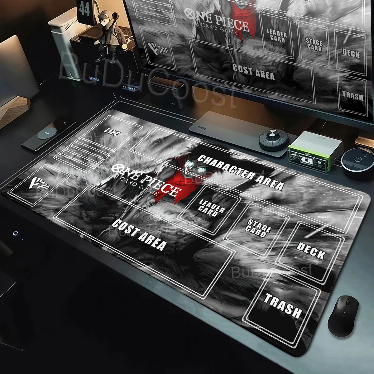 One Piece Zoro Luffy Card Battle Mat Opcg Single Player Board Game Card Battle Cards Pad 60X35cm Playmat PC Extended Mousepad