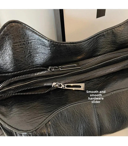 Soft Interior Compartment Shoulder Bags 2026 High Quality Contrasting Colors Bags for Women Fashion Zipper Pu Women's Handbags