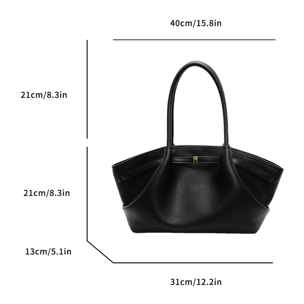 2026 New Lychee Pattern Underarm Shoulder Bags For Women Soft PU Leather Large Capacity Mini Tote Bag Luxury Designer Handbags