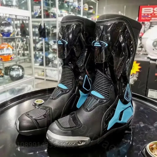 BENKIA Motorcycle Riding Boots Professional Motorcycle Racing Riding Boots Waterproof Breathable Aluminum Alloy Protective Boots