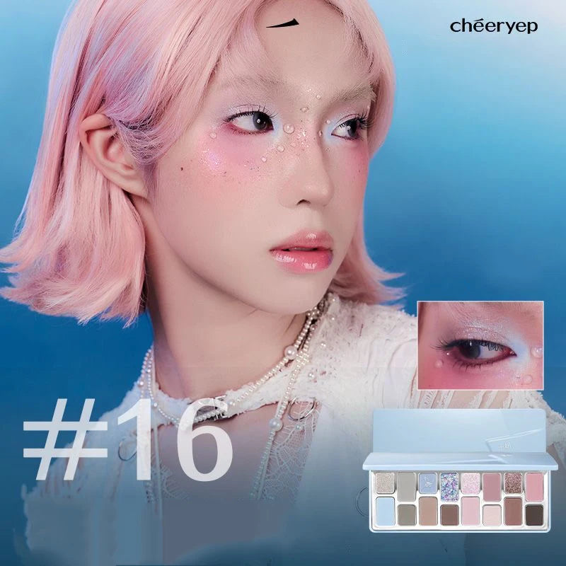 Chéeryep Gift Box Glitter Eye Shadow Palette Makeup Lipstick Moisturize Lip Balm Mirror Set Makeup Kits For Women All in One