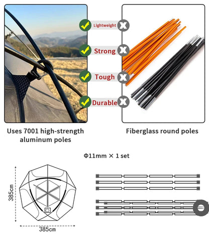 Luxury 6m Geodesic Dome Tent with Custom Logo Connectable Oxford PVC Fabric Aluminum Pole for Outdoor Family Events Hotel Use