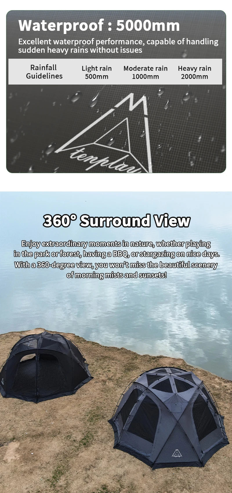 Luxury 6m Geodesic Dome Tent with Custom Logo Connectable Oxford PVC Fabric Aluminum Pole for Outdoor Family Events Hotel Use