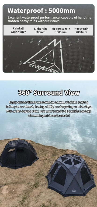 Luxury 6m Geodesic Dome Tent with Custom Logo Connectable Oxford PVC Fabric Aluminum Pole for Outdoor Family Events Hotel Use