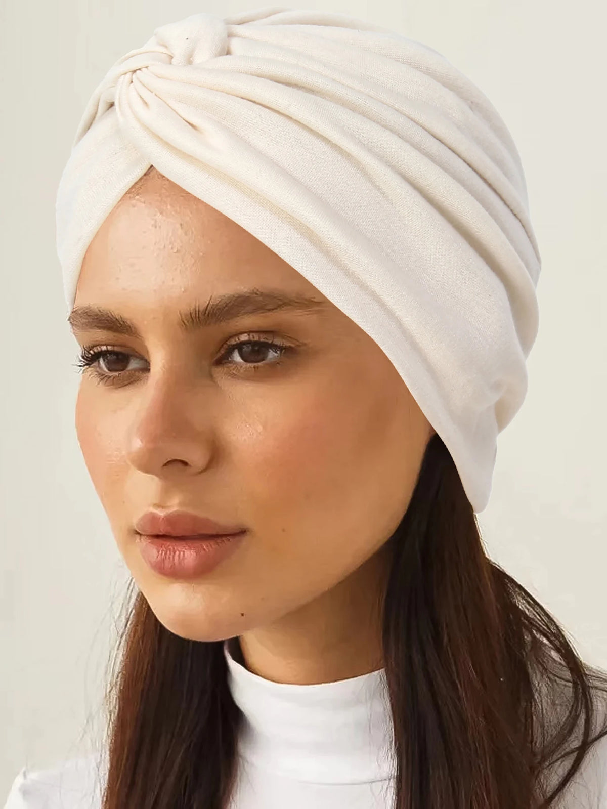 Forehead Cross Women Hijab Caps Elastic Fabric Muslim Instant Turban Bonnet Ready To Wear HIjabs Chemotherapy Cap