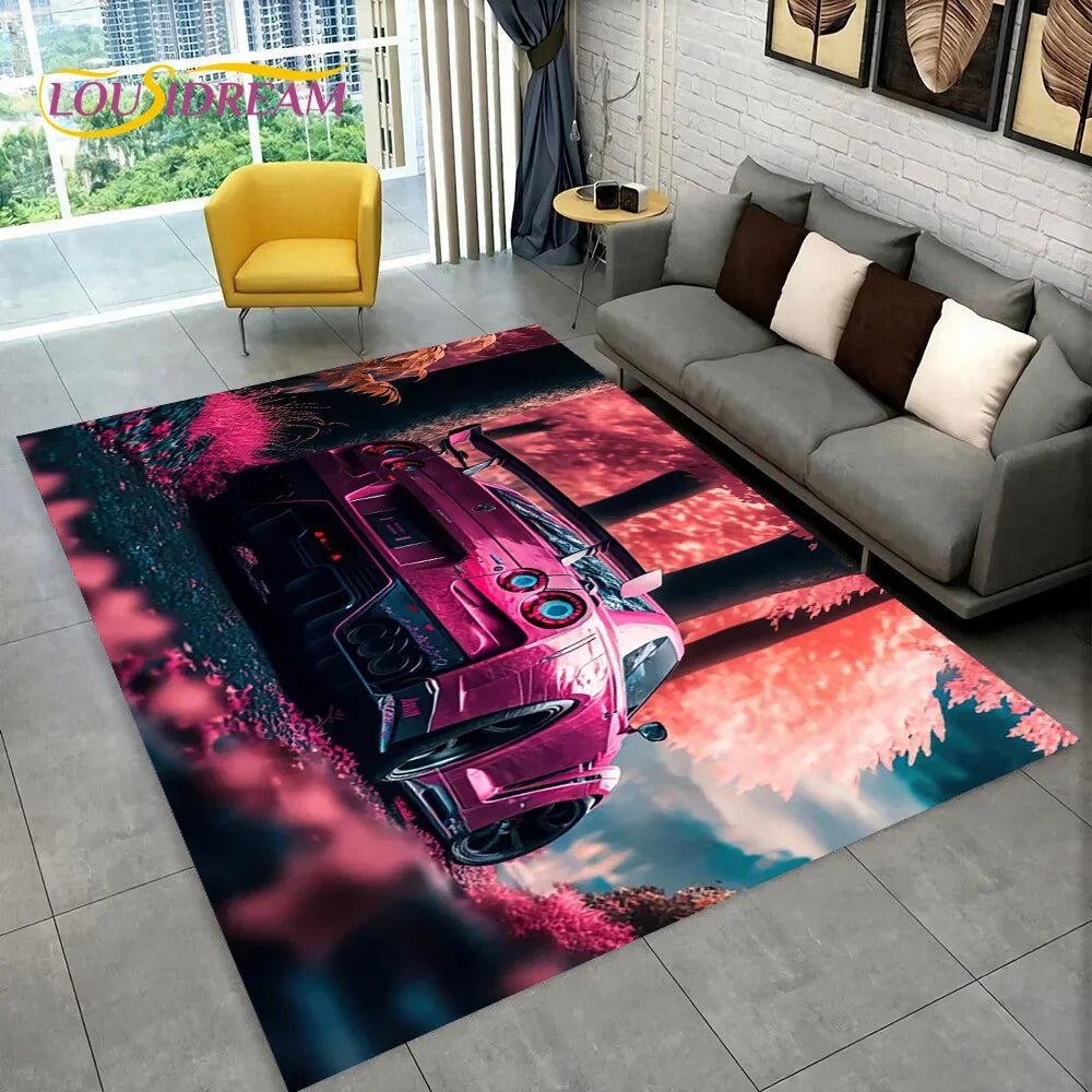 GTR Racing Car N-Nissan Logo 3D Carpet Rug for Home Living Room Bedroom Sofa Motorcycle Doormat Decor,kid  Area Rug Floor Mat