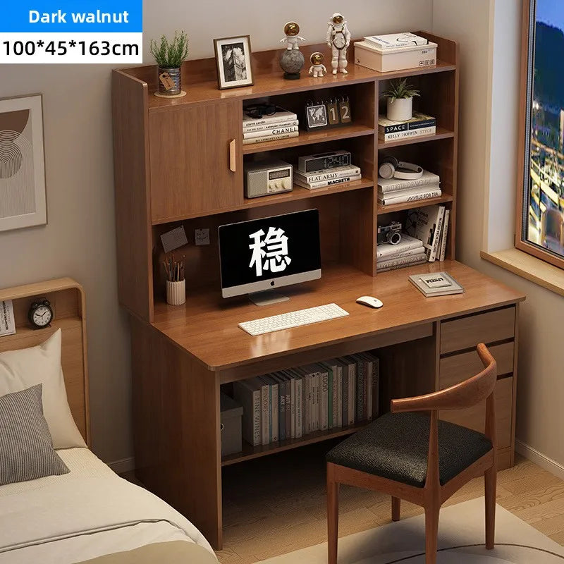 Aesthetic Desk Home Modern Simple Bookshelf Integrated Student Bedroom Learning To Write With Drawing Desk Office Computer Desk