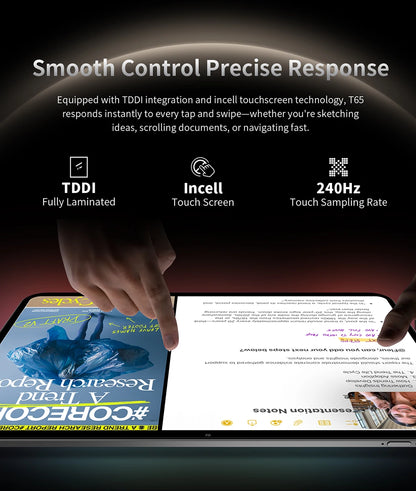 Teclast T65 13.4 Inches 2K 120Hz Screen Unisoc T7280 Octa Core Max 26G RAM 128GB ROM 8000mAh Battery Android 16 Tablets Dual SIM