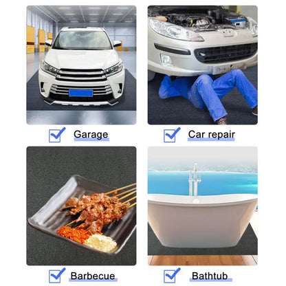 Rectangle Garage Floor Mat for Under Car Dark Grey Garage Flooring Rug Motorcycle Oil Spill Mat Absorbent Oil Garage Parking Mat