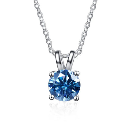 JoyceJelly 1ct 2ct Moissanite Pendant Necklace For Women Top Quality 925 Sterling Silver Wedding Party Bridal Fine Jewelry Gift