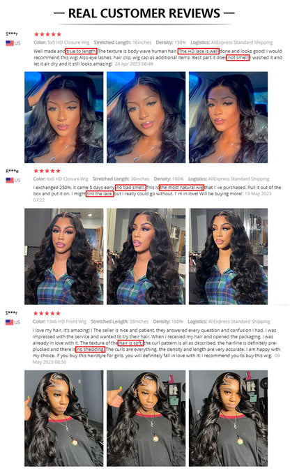 32in Skinlike Real 13x6 HD Lace Front Human Hair Wigs Body Wave HD Transparent 5x5 HD Lace Closure Wigs For Women Pre Plucked