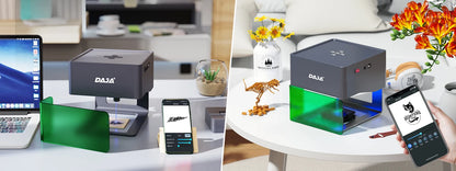 DAJA DJ6 Mini Portable Laser Engraver Diy Bluetooth Machine Painted Dog Tag Paper Leather Wooden Plastic Logo CNC Machine
