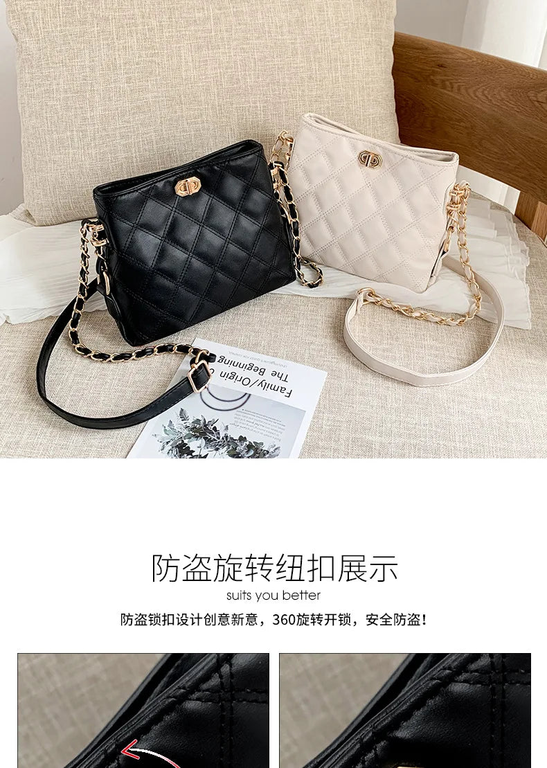 Design Handbag Shoulder Bags for Women Small Luxury Crossbody Bag High Quality Soft Leather Purse New Ladies Small Square Bag